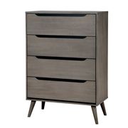 Mid-century modern style gray finish chest additional photo 3 of 2