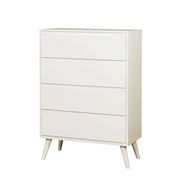 Mid-century modern style white finish chest by Furniture of America additional picture 2