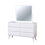 Mid-century modern style white finish dresser by Furniture of America additional picture 3