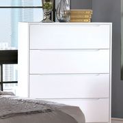 Mid-century modern style white finish full bed by Furniture of America additional picture 4