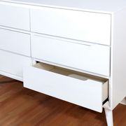 Mid-century modern style white finish king bed by Furniture of America additional picture 9