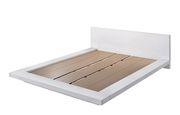 White minimalist low-profile modern platform bed by Furniture of America additional picture 2