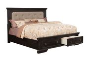Storage platform king size bed in black finish by Furniture of America additional picture 2