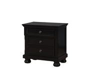 Black traditional finish bed w/ footboard drawers additional photo 4 of 6