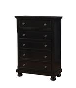 Black traditional finish bed w/ footboard drawers additional photo 5 of 6