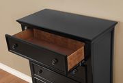 Black traditional finish bed w/ footboard drawers by Furniture of America additional picture 7