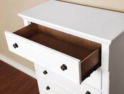 White traditional finish bed w/ footboard drawers by Furniture of America additional picture 4