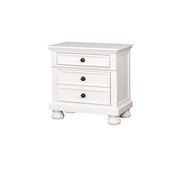 White traditional finish bed w/ footboard drawers by Furniture of America additional picture 5