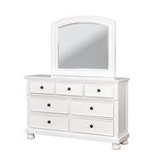 White traditional finish bed w/ footboard drawers by Furniture of America additional picture 7