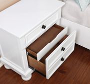 White traditional king bed w/ footboard drawers additional photo 3 of 2