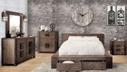 Low-profile rustic natural solid wood platform bed by Furniture of America additional picture 11