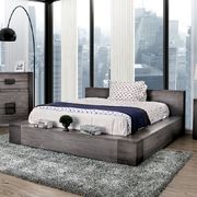 Low-profile rustic gray solid wood platform bed by Furniture of America additional picture 7
