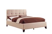Simple platform bed w/ biscuit style headboard by Furniture of America additional picture 2