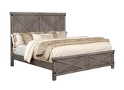 Plank style transitional gray finish bed by Furniture of America additional picture 2