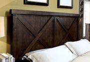 Plank style transitional dark walnut finish bed by Furniture of America additional picture 3