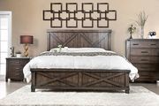 Plank style transitional dark walnut finish bed by Furniture of America additional picture 7