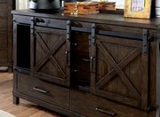 Plank style transitional dark walnut finish dresser by Furniture of America additional picture 2