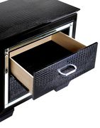 Black crocodile leatherette modern bed by Furniture of America additional picture 4