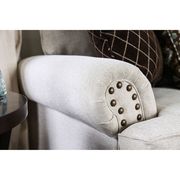Linen-like light beige fabric lovesat made in USA by Furniture of America additional picture 2