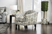 Floral woven fabric casual style us chair additional photo 3 of 2