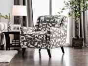 Animal pattern chenille fabric chair by Furniture of America additional picture 3