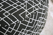 Black/pattern transitional ottoman additional photo 2 of 2