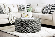 Black/pattern transitional ottoman by Furniture of America additional picture 3