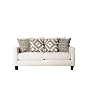 Ivory contemporary loveseat additional photo 2 of 1