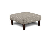 Neutral ivory fabric color ottoman us-made additional photo 3 of 2