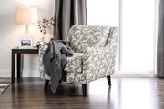 Contemporary US-made sofa in gray/beige fabric additional photo 3 of 9
