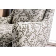 Ivory/Pattern Transitional Floral Chair additional photo 2 of 2