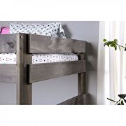 Gray plank style construction twin/twin bunk bed by Furniture of America additional picture 2