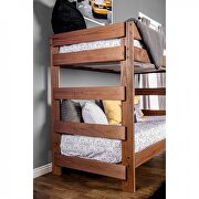 Mahogany plank style construction twin/twin bunk bed by Furniture of America additional picture 3