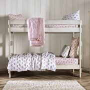 White plank style construction twin/twin bunk bed additional photo 2 of 6