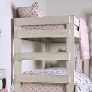 White plank style construction twin/twin bunk bed additional photo 5 of 6