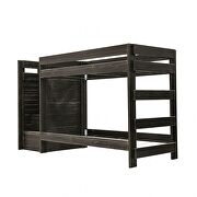 Black plank style construction twin/twin bunk bed by Furniture of America additional picture 2