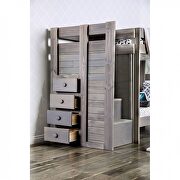 Gray plank style construction twin/twin bunk bed by Furniture of America additional picture 3