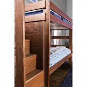 Mahogany plank style construction twin/twin bunk bed by Furniture of America additional picture 3