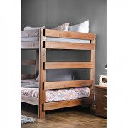 Mahogany plank style construction full/full bunk bed by Furniture of America additional picture 2