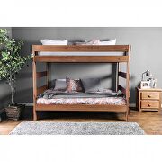 Mahogany plank style construction full/full bunk bed by Furniture of America additional picture 4