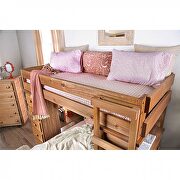 Twin/twin loft kids bed all-in-one design in mahogany finish by Furniture of America additional picture 2