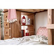 Twin/twin loft kids bed all-in-one design in mahogany finish by Furniture of America additional picture 3