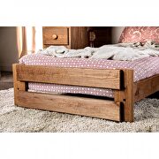 Twin/twin loft kids bed all-in-one design in mahogany finish by Furniture of America additional picture 4