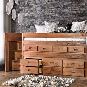 Mahogany american pine construction twin captain bed by Furniture of America additional picture 2