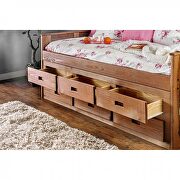 Mahogany american pine construction twin captain bed by Furniture of America additional picture 3