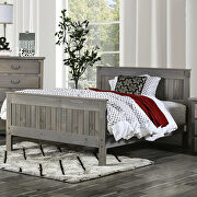 Weathered gray american pine wood construction bed additional photo 5 of 15
