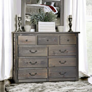 Weathered gray american pine wood construction dresser by Furniture of America additional picture 5