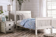Weathered white american pine wood construction bed additional photo 3 of 16