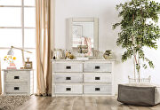 Wire-brushed white american pine wood construction dresser by Furniture of America additional picture 2