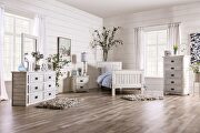 Weathered white american pine wood construction full bed by Furniture of America additional picture 2